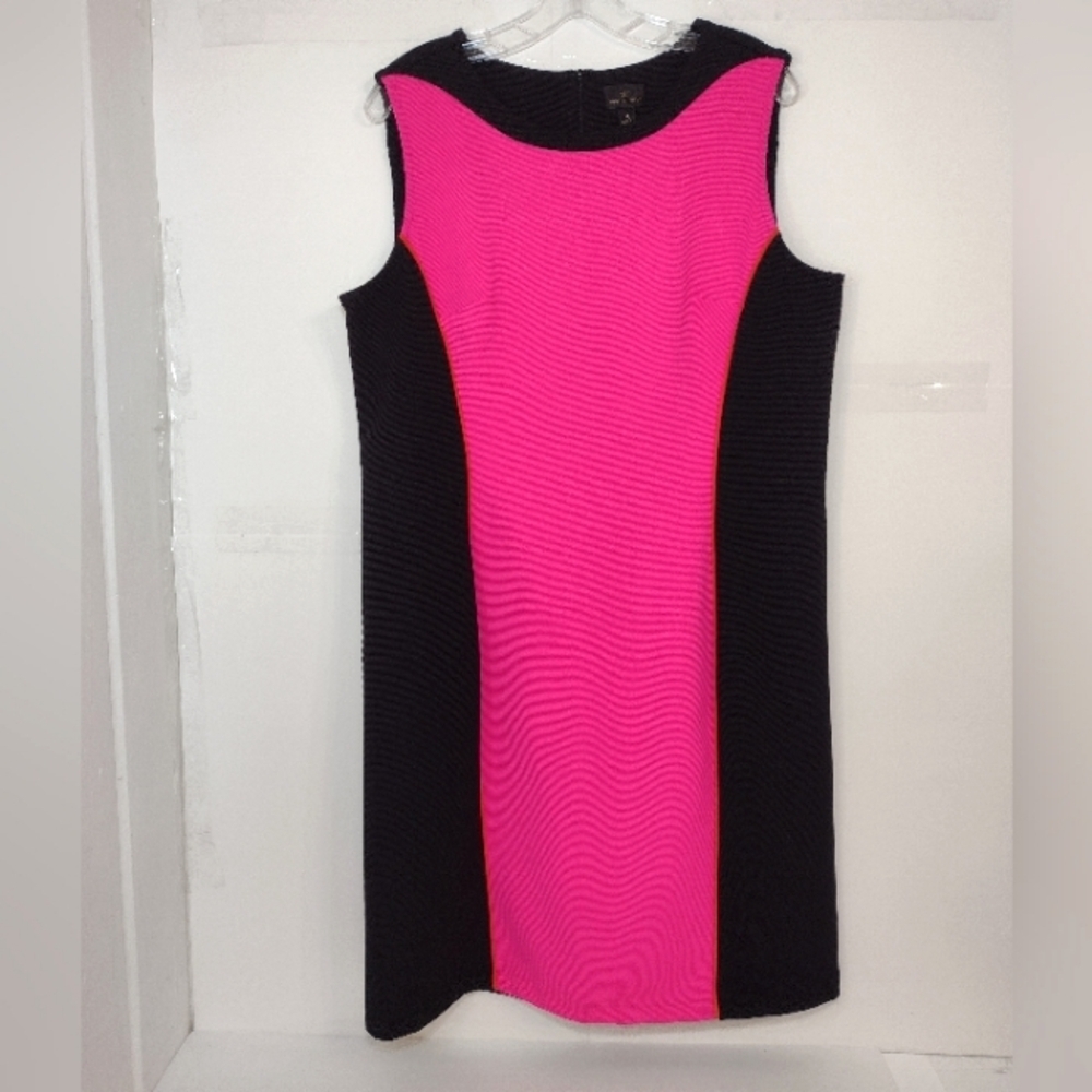 Worthington Vibrant Pink and Black Mini Dress Size (XL)